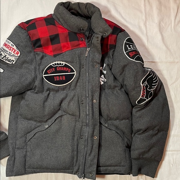 Men’s Varsity Wool Coat, Vintage Style Jacket. Size Medium Heavy Duty & Warm - Picture 2 of 10